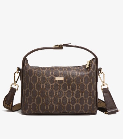 New large capacity handbag fashion printed women's bag - Brown