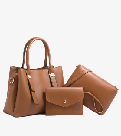 The new fashion tote is a simple retro one-shoulder straddle bag - Brown