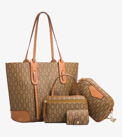 New Handbag Fashion Big Tote Bag Trend Single Shoulder Oblique Span Bag - Brown