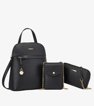 New backpack single shoulder oblique span bag - Black